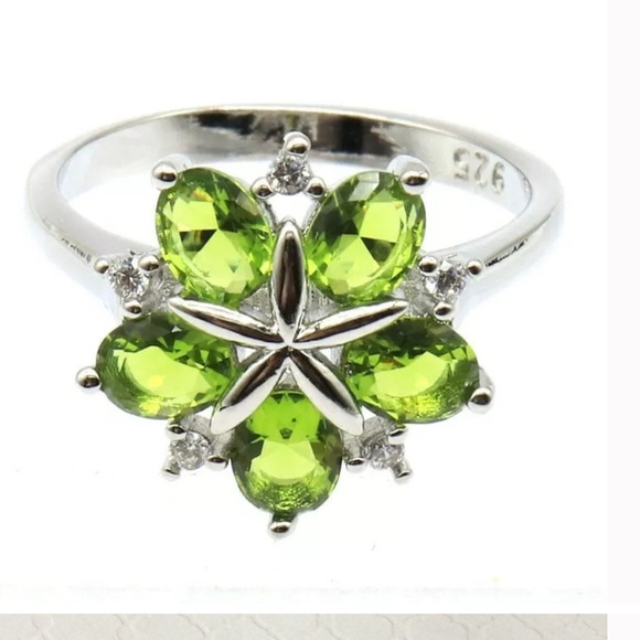 Sterling Silver Period & White Cz Ring Size 7 New - Picture 3 of 6